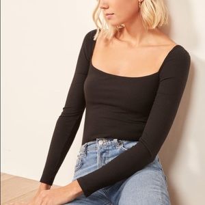 Reformation Gaia Bodysuit Black